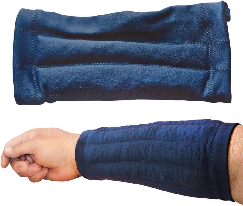 HandiThings Weighted Forearm Compression Sleeve (Large/SINGLE)– Proprioceptive Arm Weight for Tremor Control, Strength/Movement Assistance (Arm Weight LRG) (PLEASE SEE SIZING CHART AND VIDEO TO FIND THE CORRECT SIZE BEFORE ORDERING) - Image 1